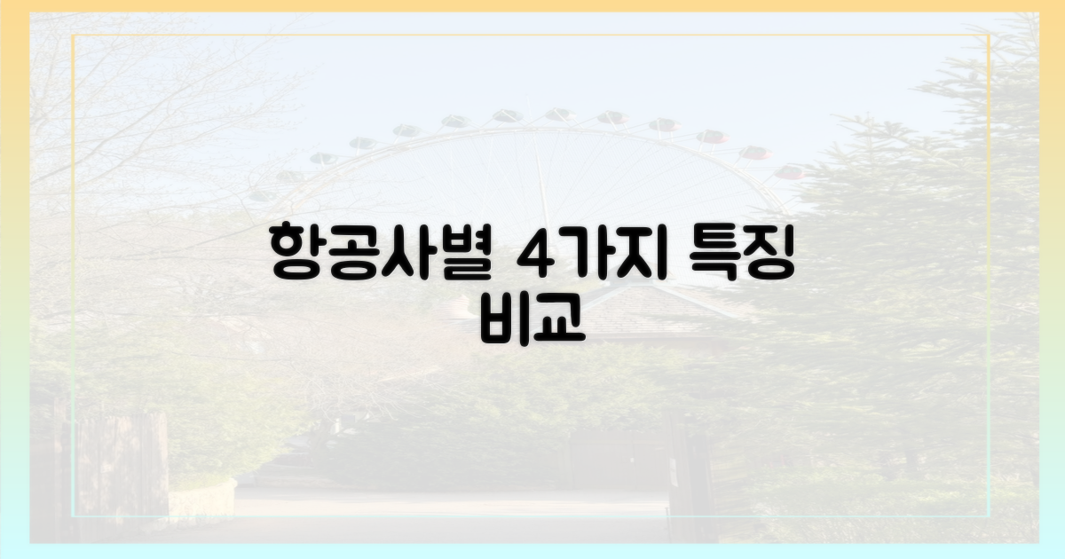 4가지 항공사별 차이