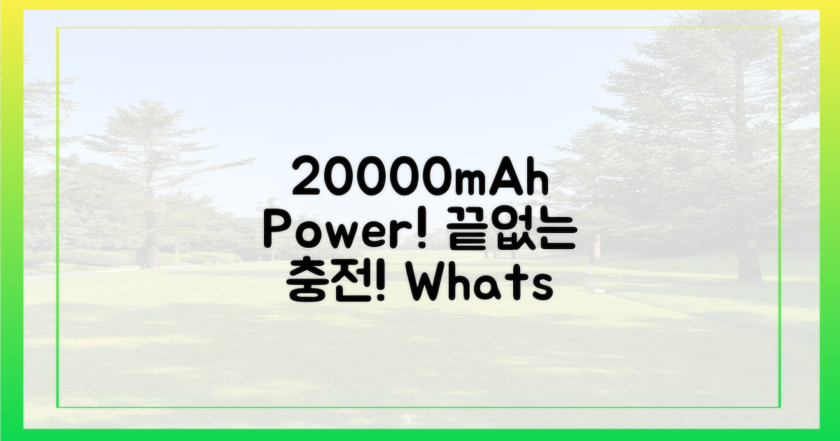 20000mAh 보조배터리, 어디까지 가능할까?