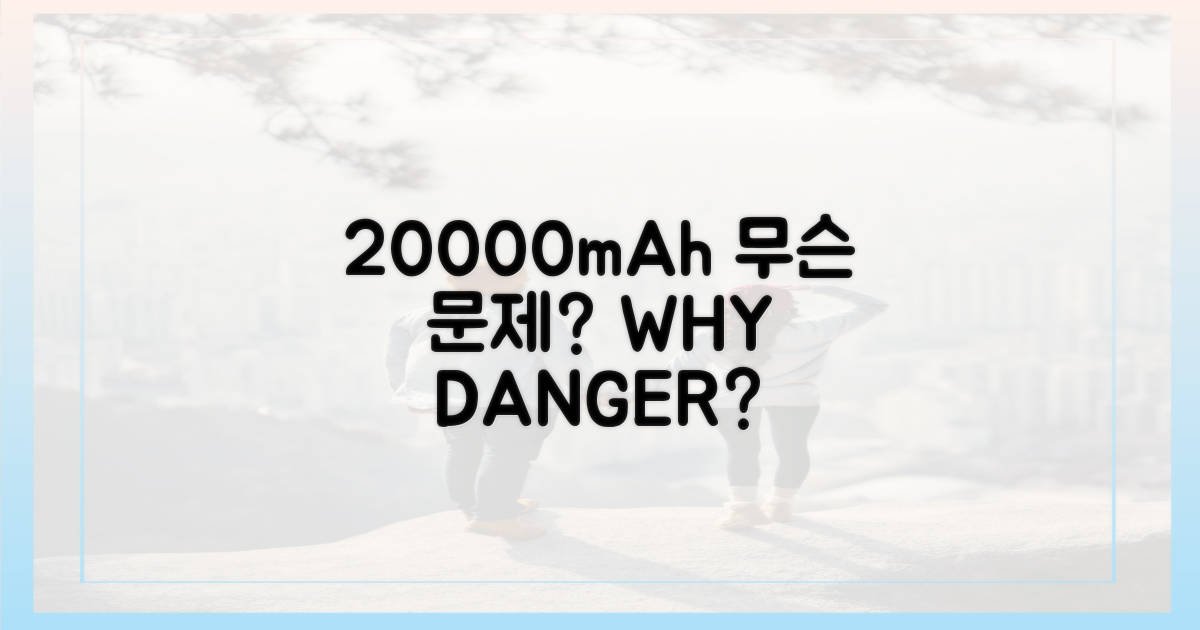 20000mAh, 왜 문제 될까?