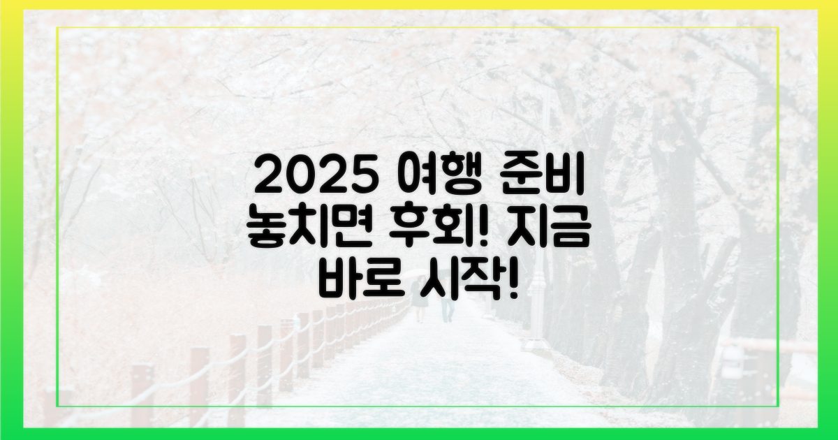2025년 여행, 완벽하게 대비하세요