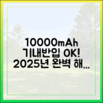 걱정은 이제 그만! 2025년 10000mAh 보조배터리 기내 반입 완벽 해설서