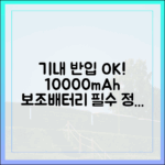 10000mAh 보조배터리 기내 반입, 이것만 알면 문제없어요! (최신판)