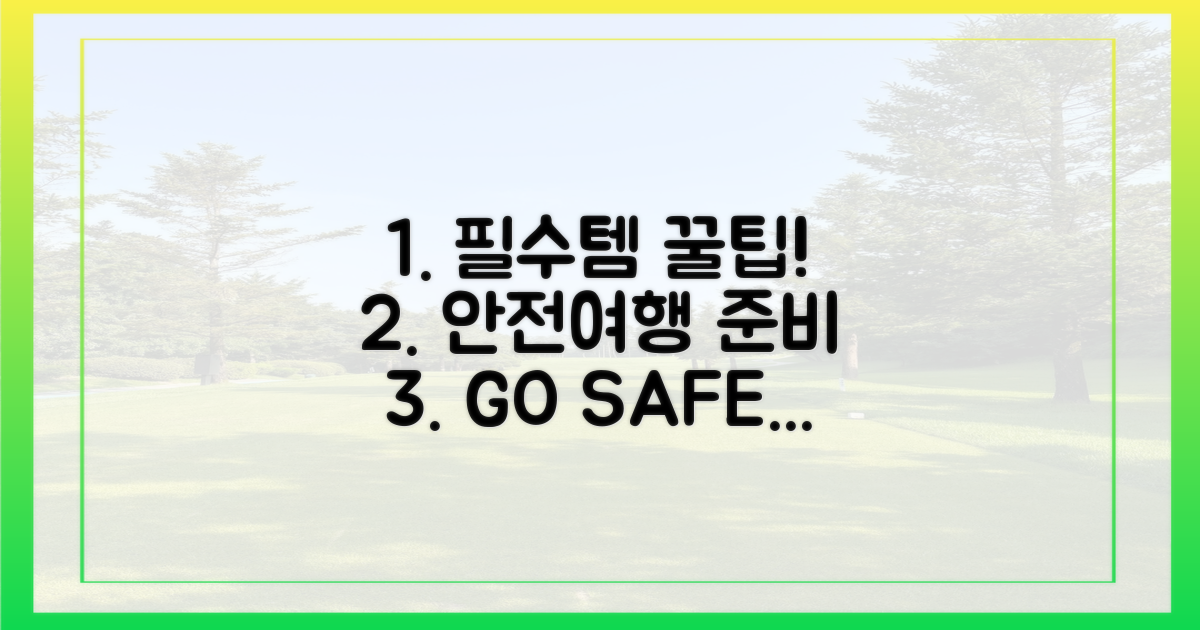 안전한 여행 필수템 가이드