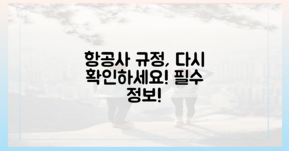 항공사 규정을 다시 보세요