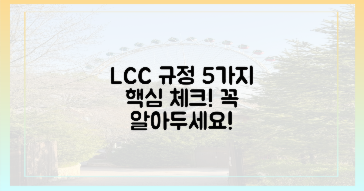 LCC별 반입 규정 5가지 확인