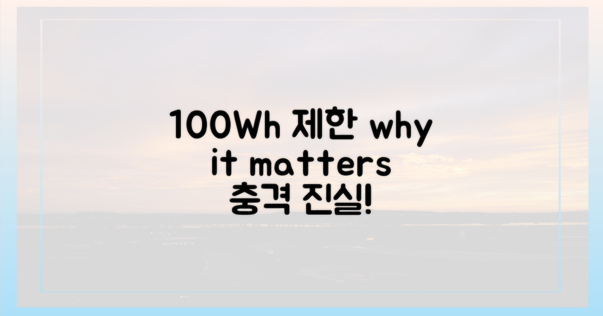 100Wh 제한, 왜 중요할까?