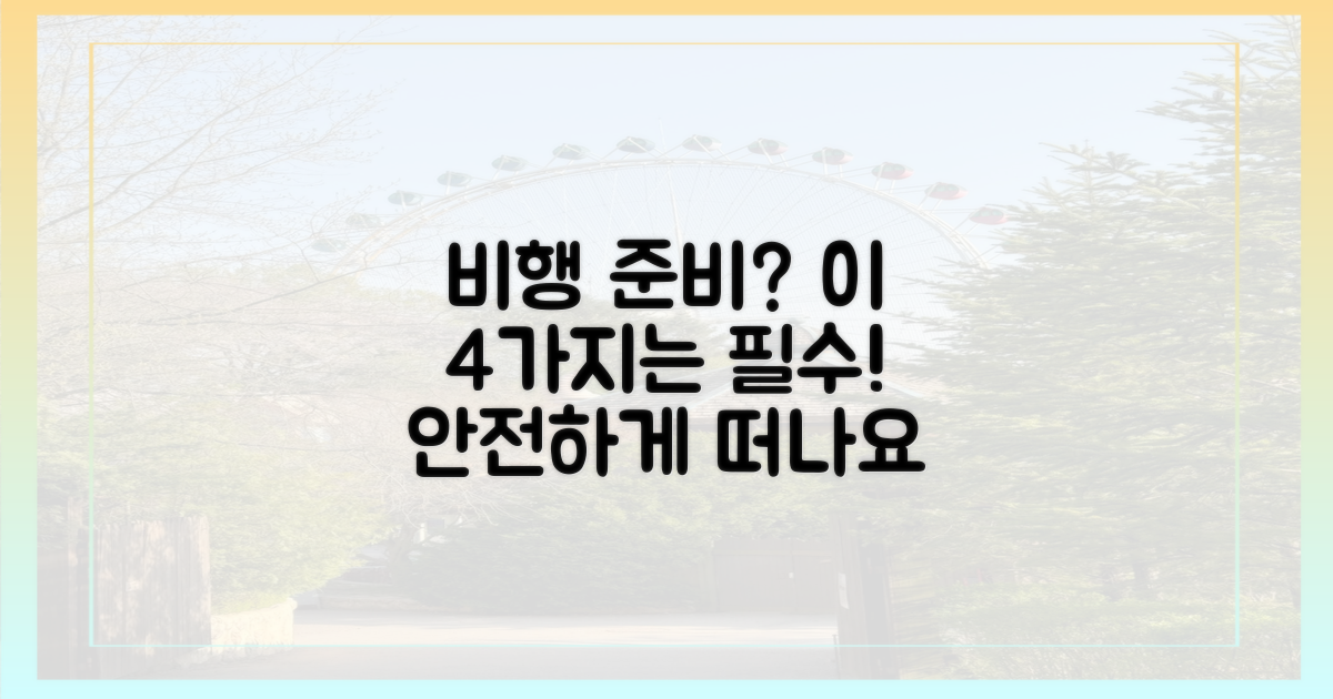 4가지, 안전한 비행 준비