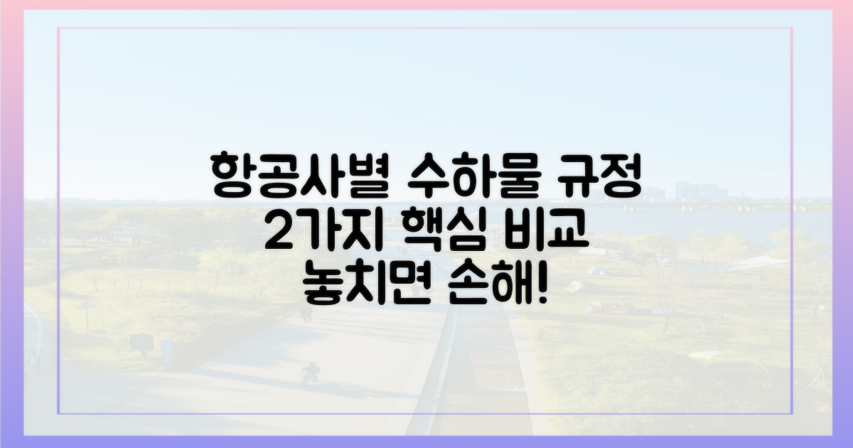 항공사별 2가지 허용 기준