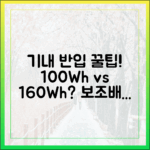 100Wh? 160Wh? 알쏭달쏭 보조배터리 항공 규정 완벽 해설