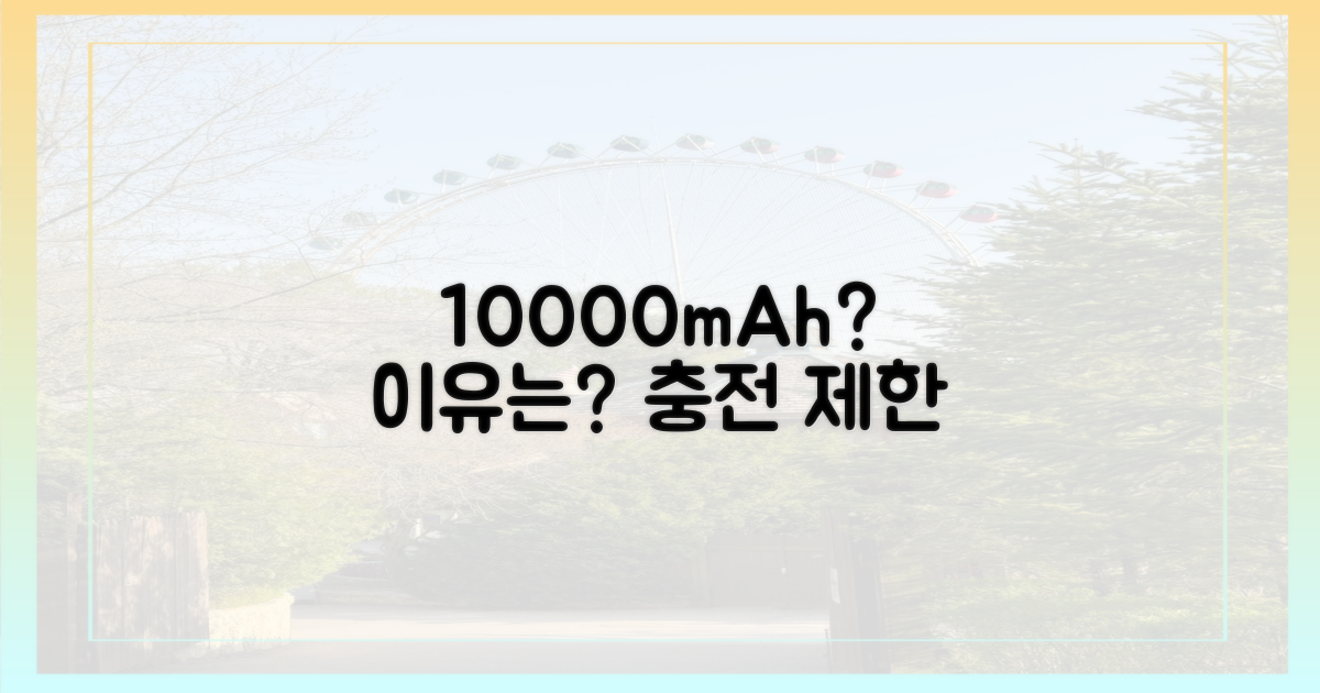 10000mAh, 왜 제한이 생길까?