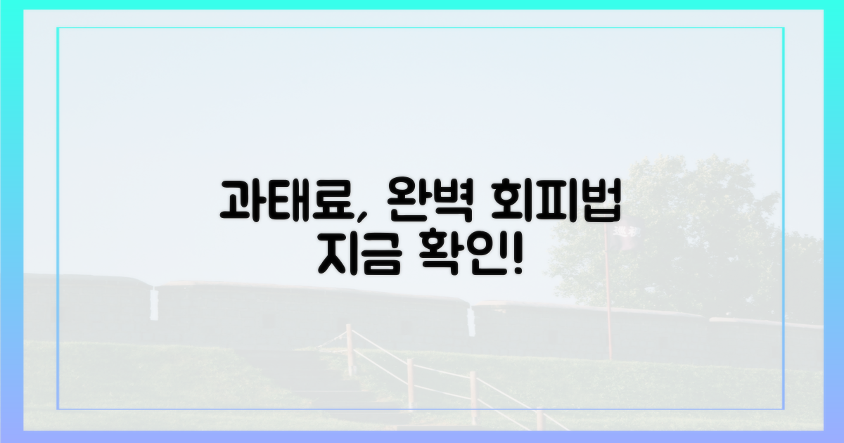 과태료, 이렇게 피하세요.