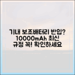 최신 항공 안전 규정: 10000mAh 보조배터리 기내 반입의 모든 것을 알려드립니다