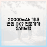 보조배터리 전문가가 알려주는 20000mAh 비행기 반입의 모든 것