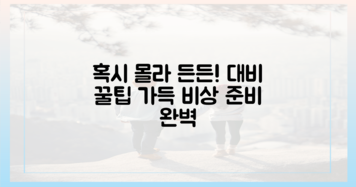 혹시 모를 상황 대비 팁