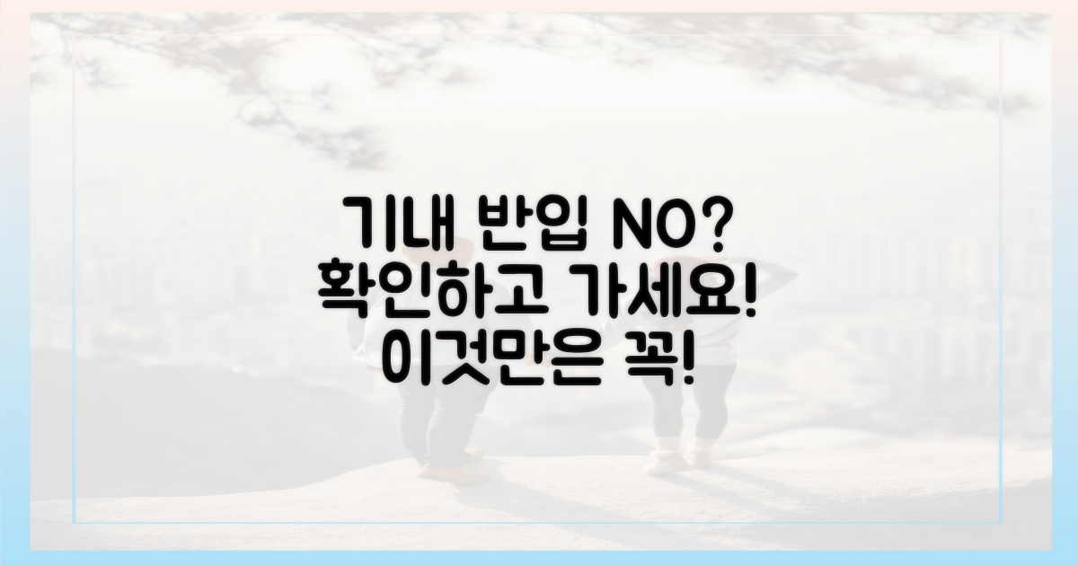기내 반입 여부 판단하세요
