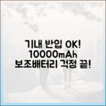 걱정 끝! 10000mAh 보조배터리 기내 반입에 대한 모든 것