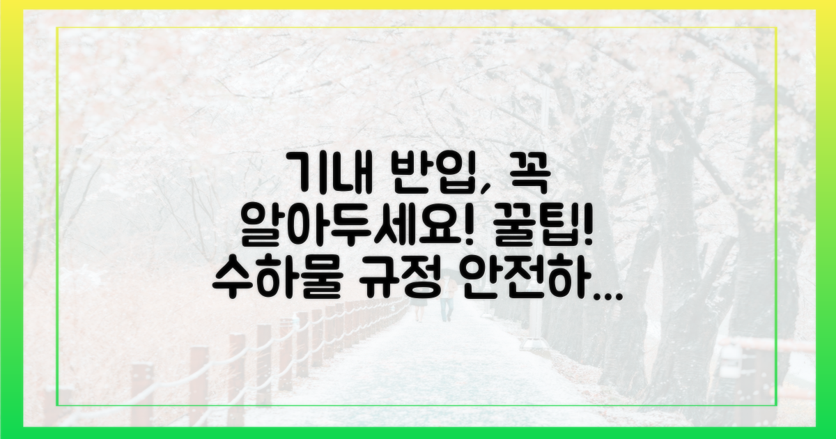 알아두면 좋은 기내 반입 규정