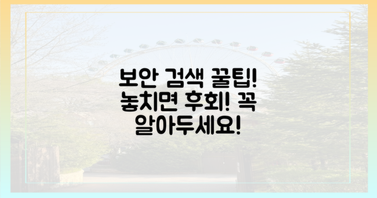 보안 검색, 이것만은 꼭!
