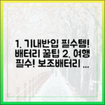 여행의 질을 높이는 보조배터리, 똑똑하게 기내 반입하는 노하우