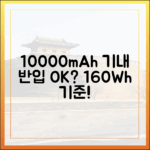 10000mAh를 넘는 보조배터리, 기내반입 가능할까? (160Wh 기준)