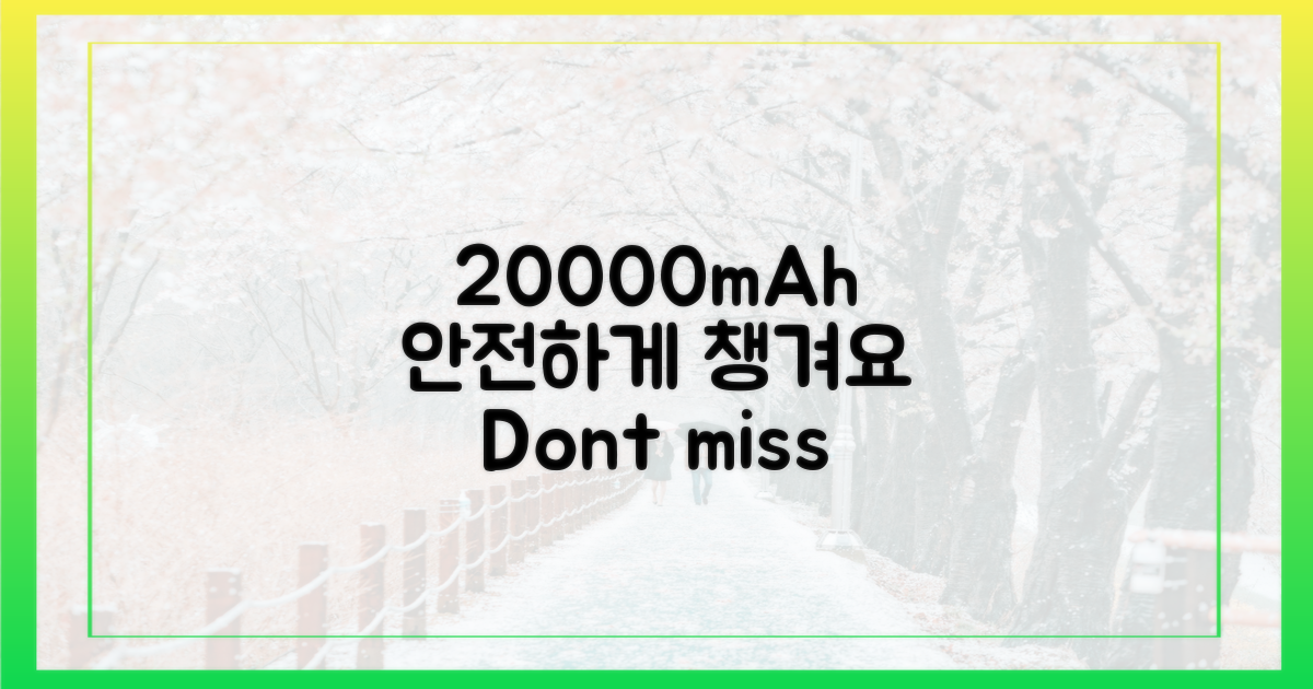 20000mAh, 안전하게 챙기세요