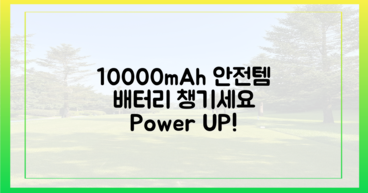 10000mAh 배터리, 안전하게 챙기세요