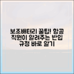 항공사 직원이 직접 알려주는 보조배터리 반입 시 주의사항
