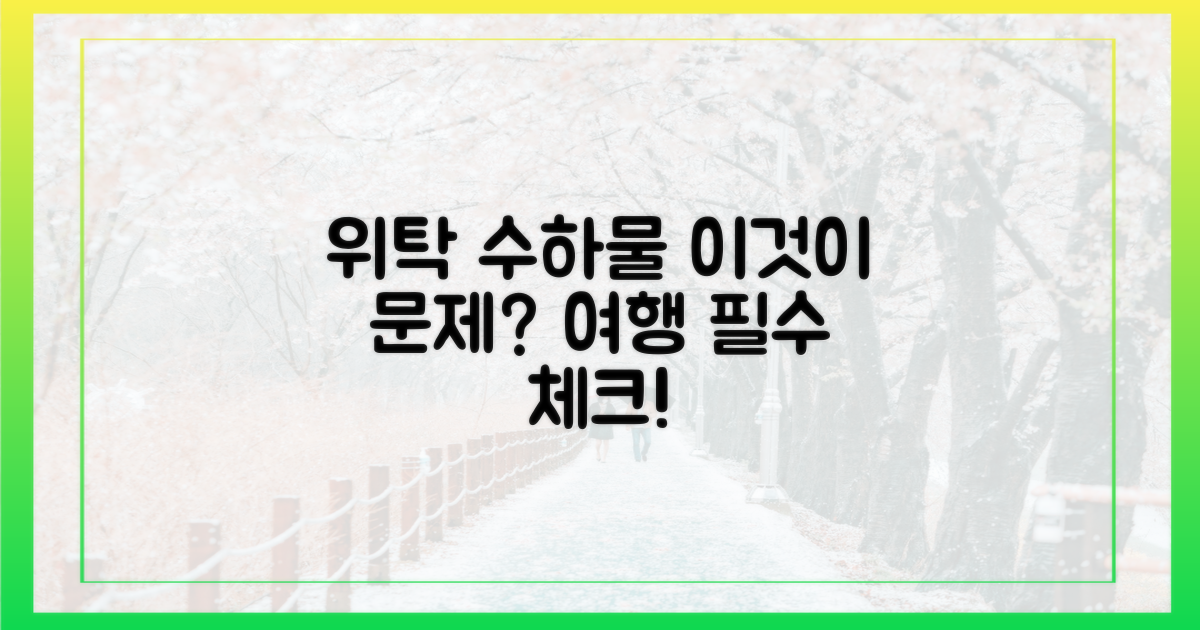 위탁 수하물, 이것이 문제될까요?