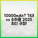 10000mAh 보조배터리, 위탁수하물 vs 기내 반입 (2025년 최신판)