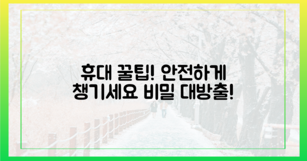 안전하게 휴대하는 꿀팁 대방출