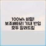 보조배터리 기내 반입, 100Wh의 비밀을 파헤쳐 드립니다