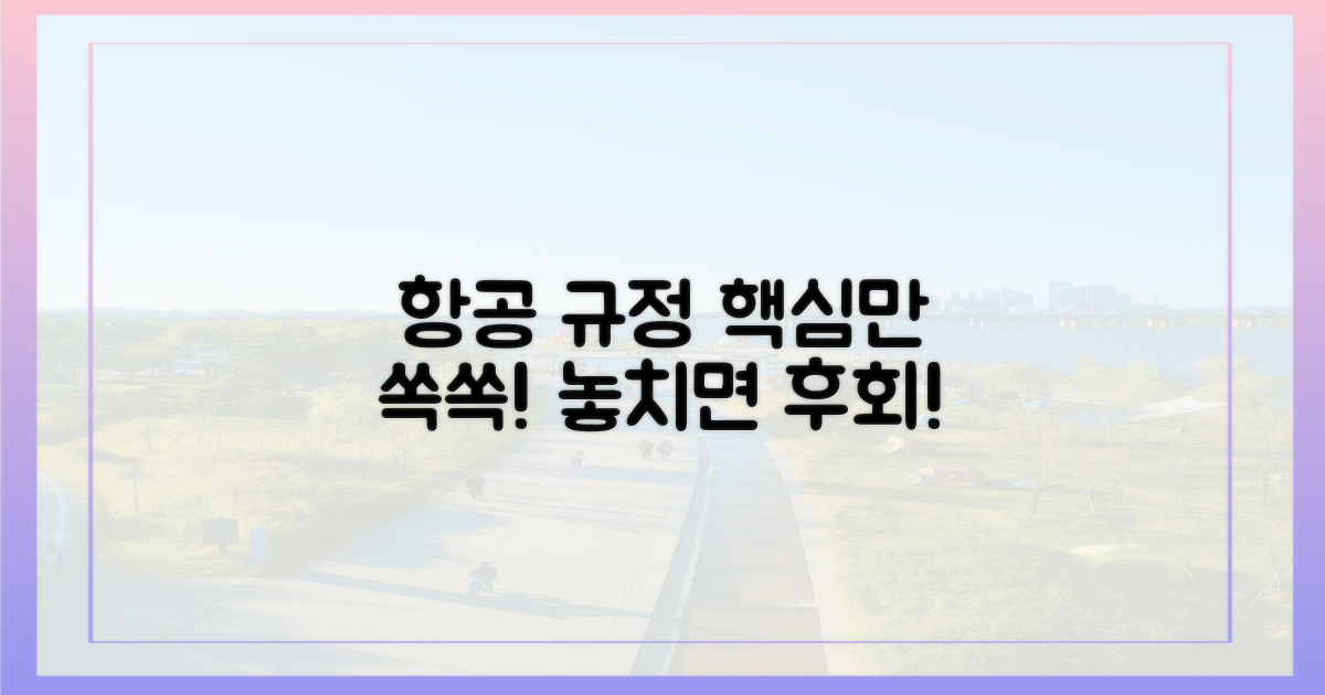 항공사 규정, 무엇을 봐야 할까?