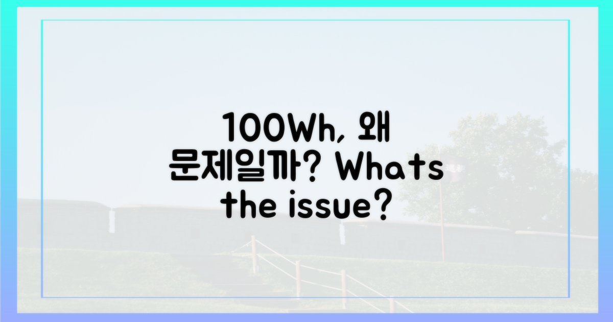 100Wh, 뭐가 문제일까?