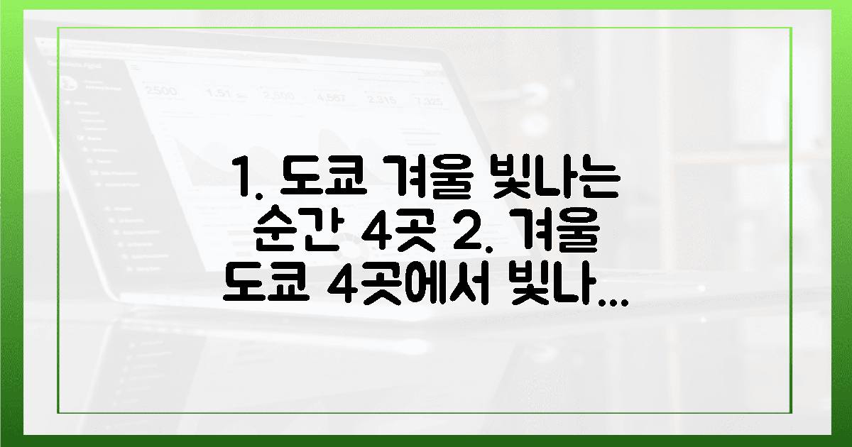 당신의 겨울, 도쿄 4곳에서 빛나는 순간!
