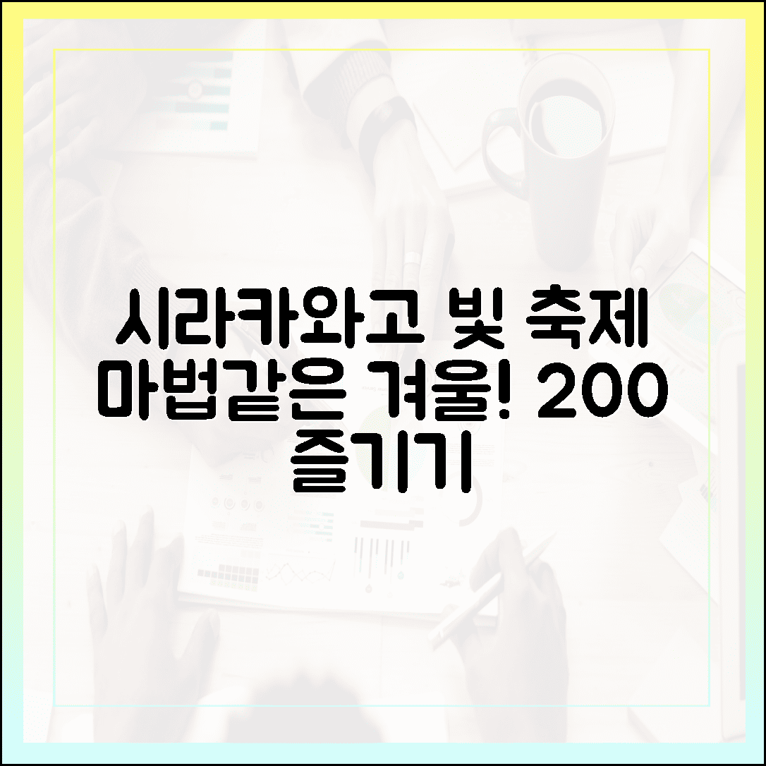추위도 잊게 만드는 마법, 시라카와고 라이트업 축제 200% 즐기는 꿀팁