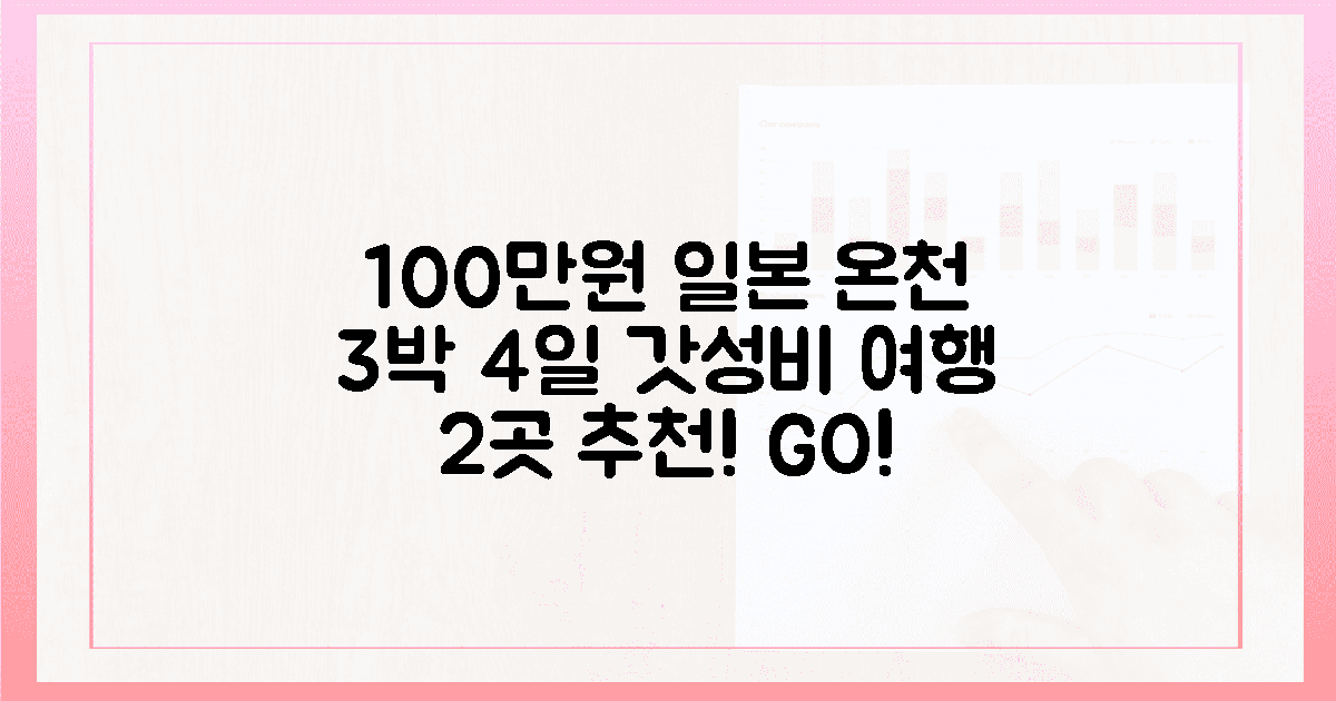 100만원으로 떠나는 3박 4일, 일본 온천 2곳 추천!
