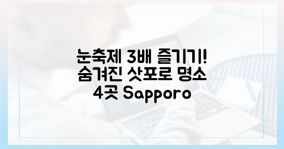 삿포로 눈축제, 3배 더 즐기는 숨겨진 명소 4곳