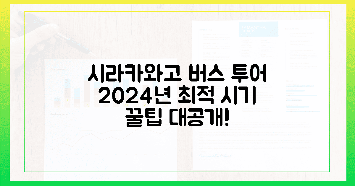 2024년, 시라카와고 버스 투어 최적 시기는?