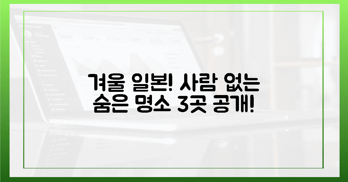 올 겨울, 관광객 없는 일본 명소 3곳을 발견하세요!