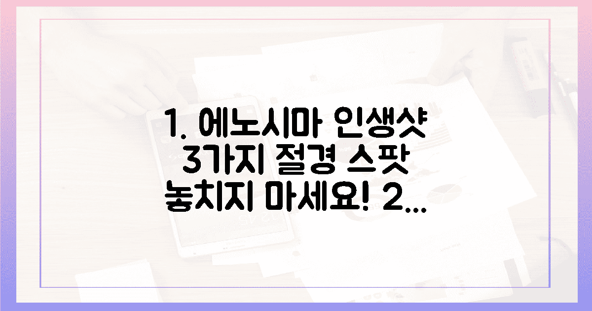 3가지 인생샷 스팟! 에노시마 절경 감상