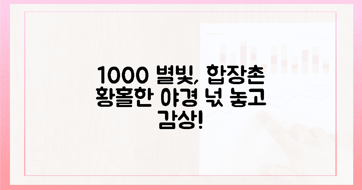 1000개의 별빛, 합장촌 야경 넋 놓고 감상