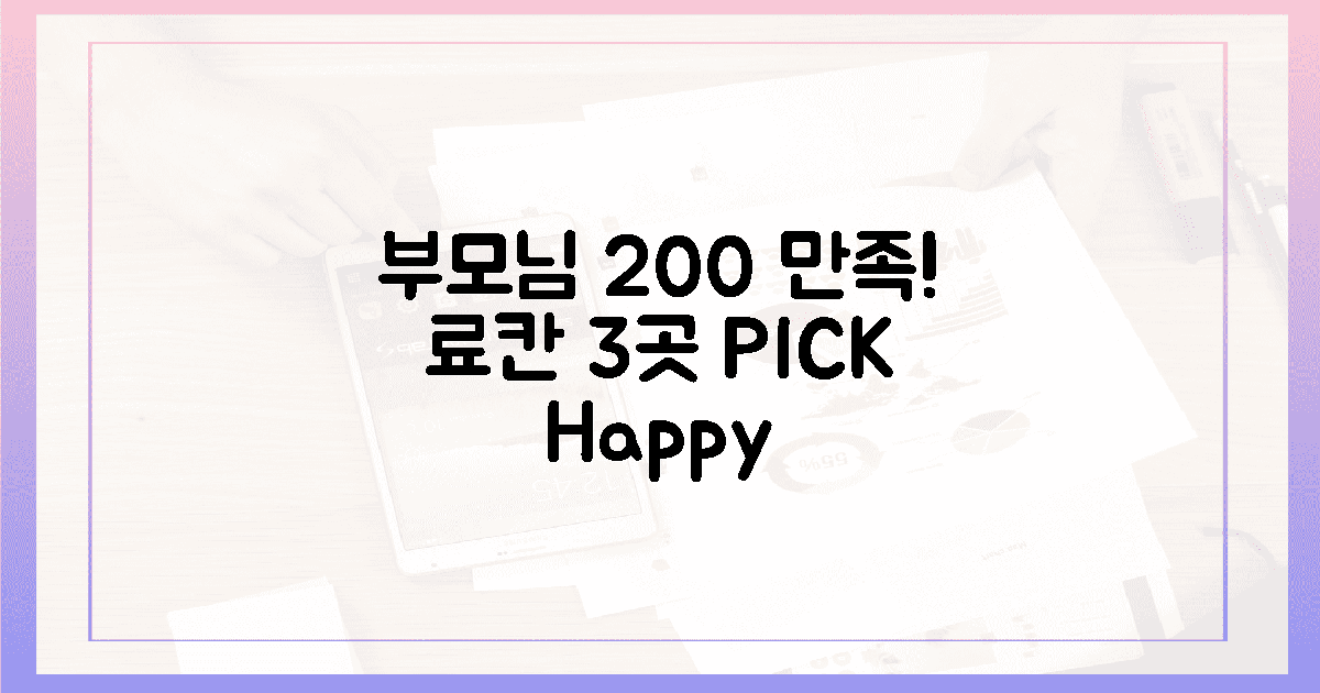 3가지 료칸, 부모님 미소 200% 예약하려면?