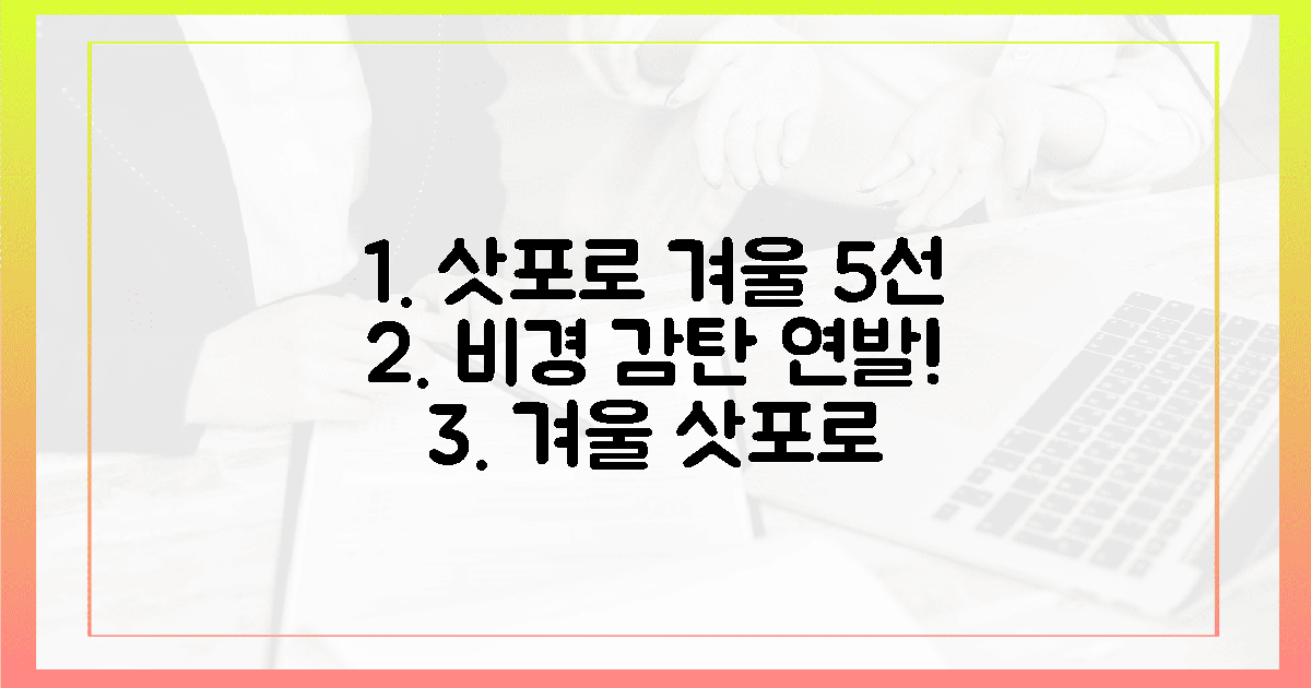 감탄 연발! 삿포로 겨울 비경 5선