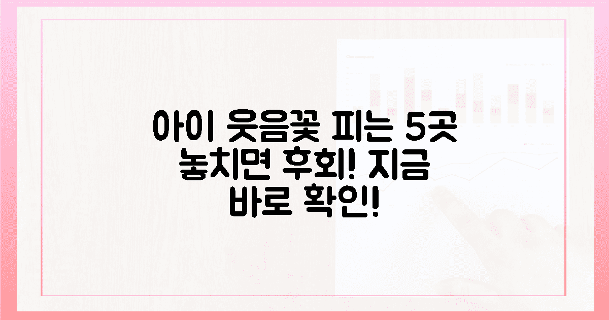 우리 아이 웃음꽃 필 5곳, 놓치지 마세요!