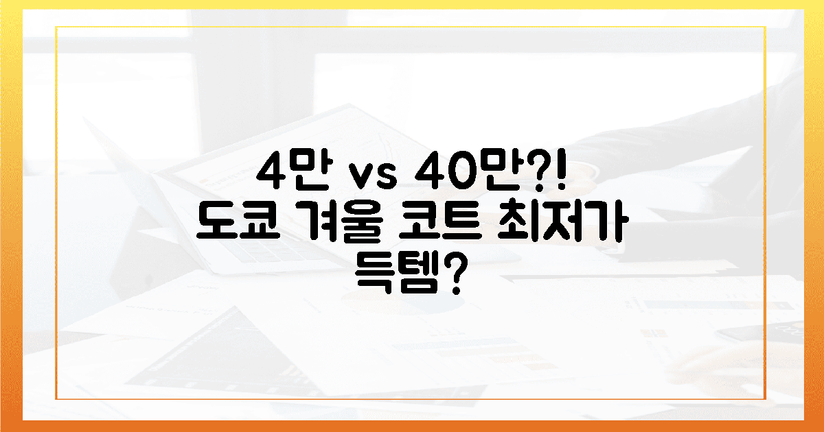 4만원 vs 40만원? 도쿄 겨울 코트, 놀라운 가격 비교