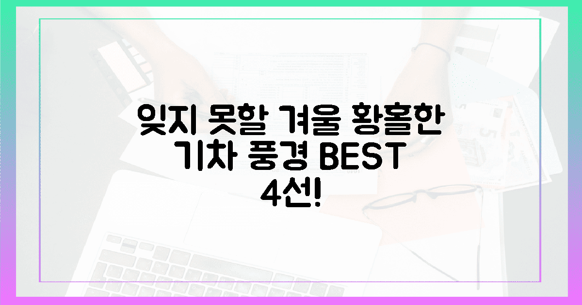 잊지 못할 겨울, 4곳의 황홀한 기차 풍경은?