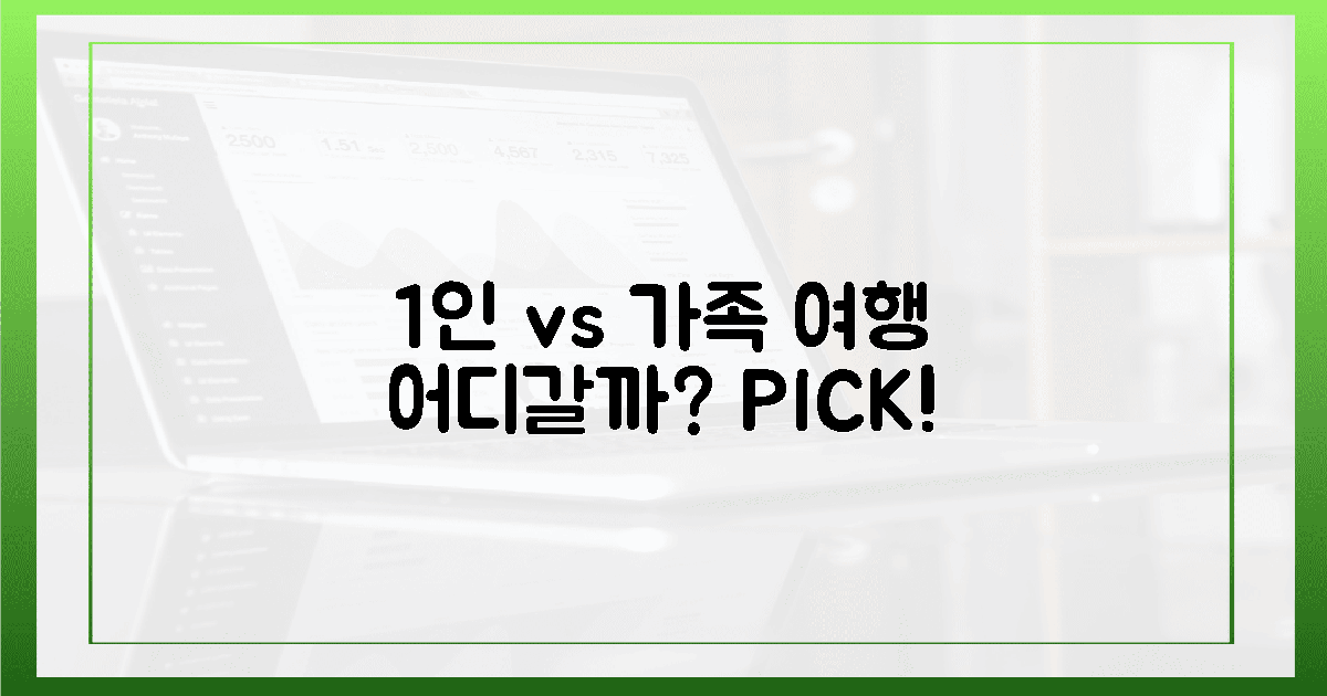 1인 가구 vs 가족 여행 추천