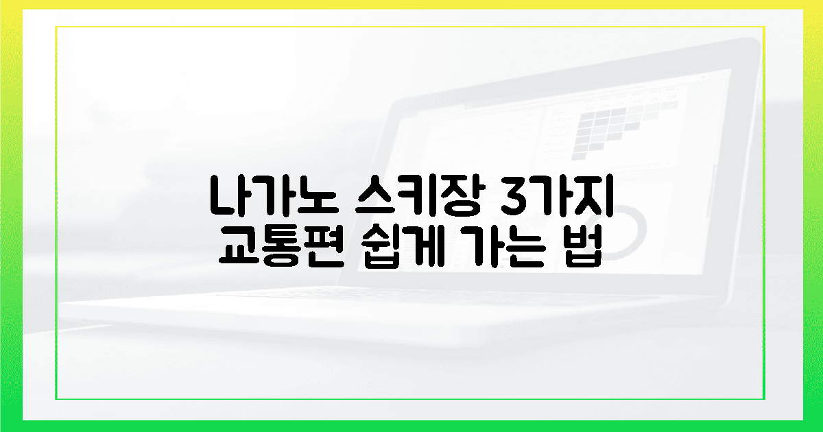 3가지 교통편, 나가노 스키장 쉽게 가는 법