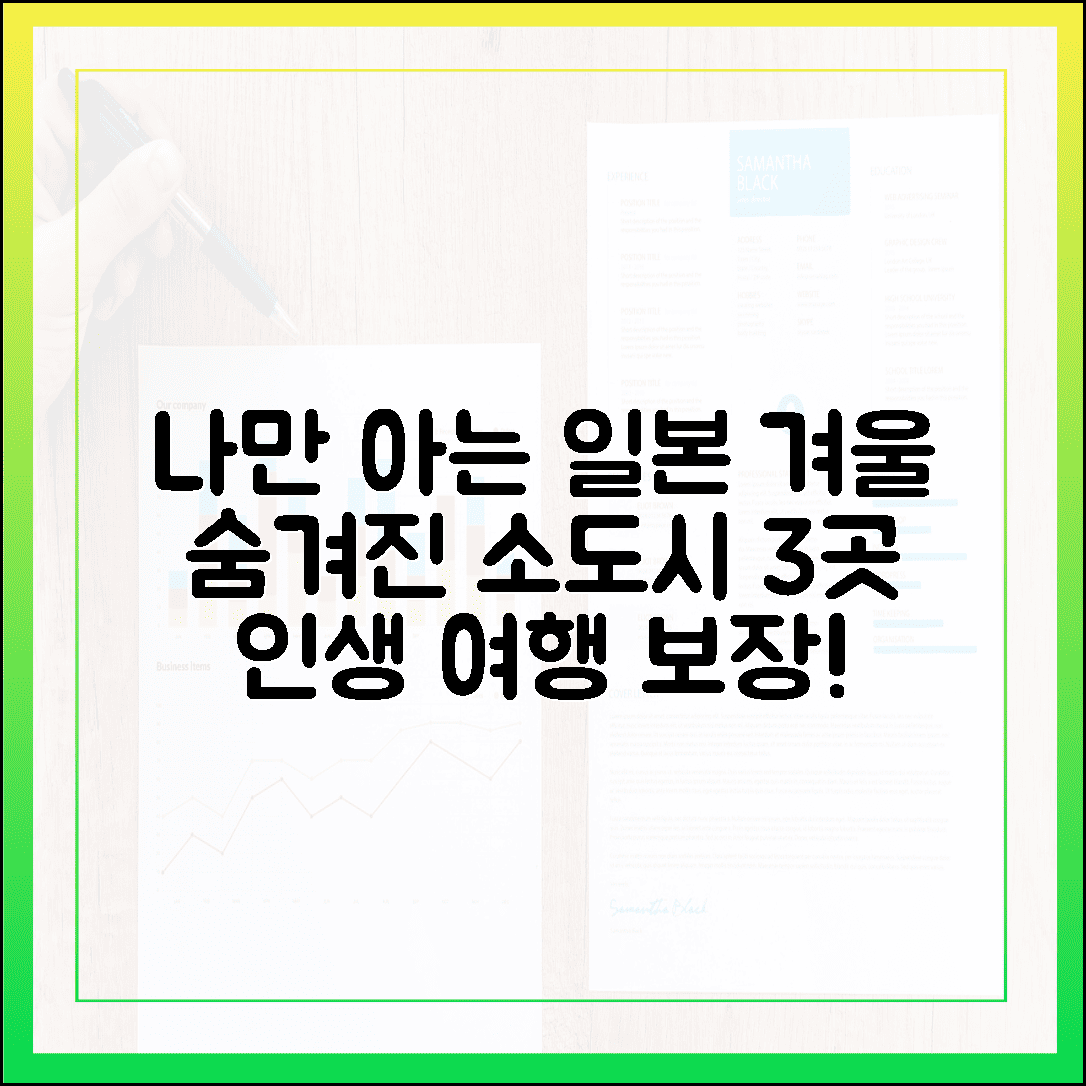 한국인 없는 곳만 골랐다, 나만 알고 싶은 일본 겨울 소도시 여행지 3곳