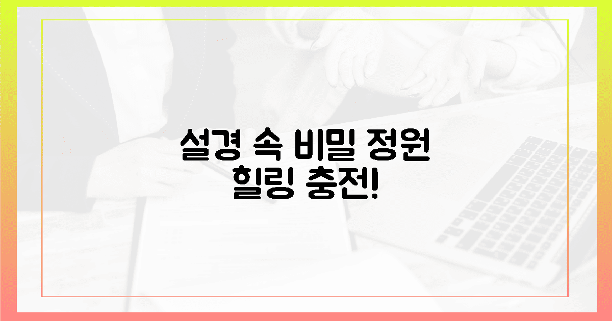 1곳! 설경 속 비밀정원, 힐링 충전